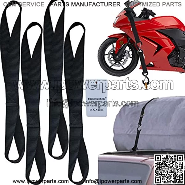 Thenewallhere Soft Loop Tie Down Straps for Motorcycle Handlebar,Car,Cargo,Truck,Boat,UTV,ATV,TV,Dirt Bikes Secure Trailer.Heavy Duty Soft Loop Short Small Vehicle Moving Tie Down Straps,UV Resistant