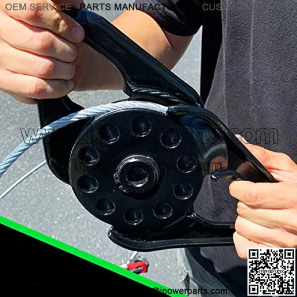 Snatch Block for Winch Recovery - Heavy Duty 13.5 Ton Break Strength - Compact Offroad Accessory for Jeep, Truck, UTV, ATV - Use with Tree Saver Tow Strap (Snatch Block) - Image 4