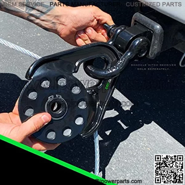 Snatch Block for Winch Recovery - Heavy Duty 13.5 Ton Break Strength - Compact Offroad Accessory for Jeep, Truck, UTV, ATV - Use with Tree Saver Tow Strap (Snatch Block) - Image 5