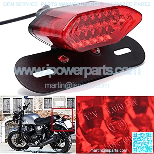 Led Tail Light Motorcycle LED License Brake Trailer Light Turn Signals Compatible With Sportster 883 Street bike Dirt bike chopper,Red - Image 2