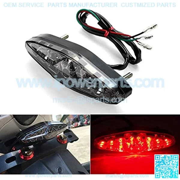 Motorcycle Led Brake Running License Plate Tail Light 12V Universal for Quad ATV Dirt Bike Custom Chopper - Image 2