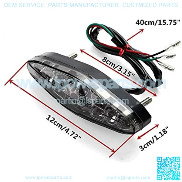 Motorcycle Led Brake Running License Plate Tail Light 12V Universal for Quad ATV Dirt Bike Custom Chopper - Image 4