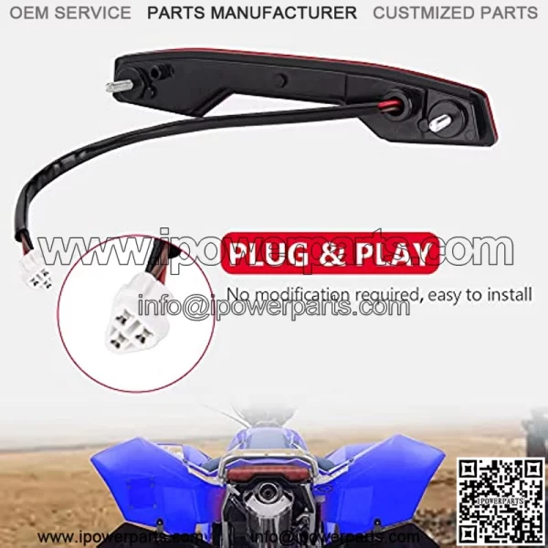 Motorcycle TailIight Assembly ATV Tail Light Compatible with Suzuki LT-R450 LTR 450 Quadsport LTR450 Replacement OEM 35710-45G00 (Red Lens) - Image 3