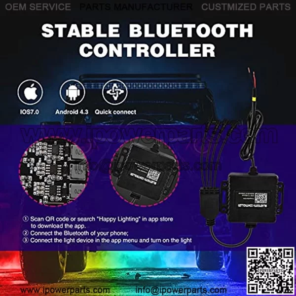 RGB LED Rock Lights Kit, 4 pods Underglow Multicolor Neon Light Pod with Bluetooth App Control Flashing Music Mode Wheel Well Light for Truck ATV UTV RZR SUV - Image 3