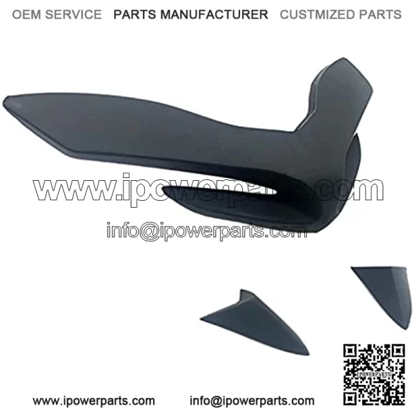 Motorcycle Front Fender Fairing Aerodynamic Winglets Fit for Kawasaki Z900 Z 900 2017-2020 Beak Nose Cone Extension Cover Extender (Color : Black)