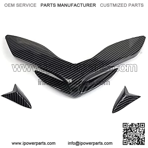 Fire Front, for Z900 2017-2020 Fairing Aerodynamic Winglets Motorcycle Beak Nose Cones Extension Cover Extender,Farbe: Black - Image 5