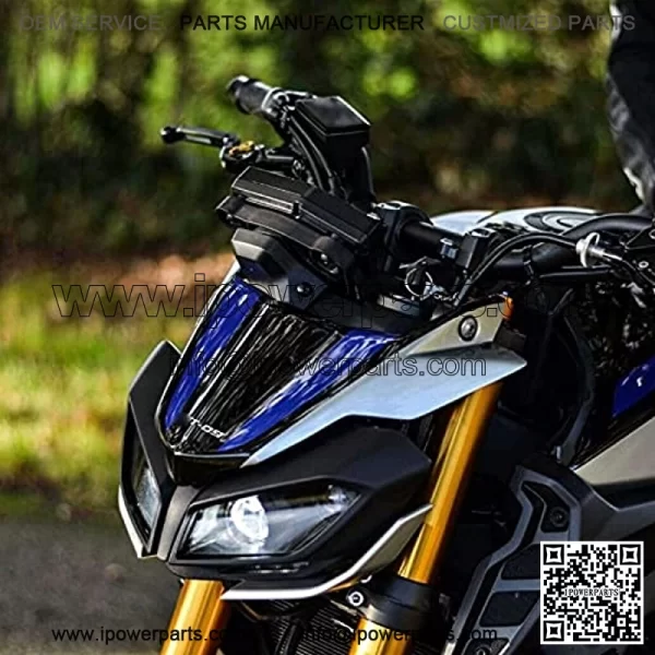 for Yamaha MT09 FZ09 MT 09 FZ 09 MT-09 2017 2018 2019-20 Front Nose Cone Fairing Wheel Fender Beak Extension Cover Extender Cowl (Color : Black) - Image 2