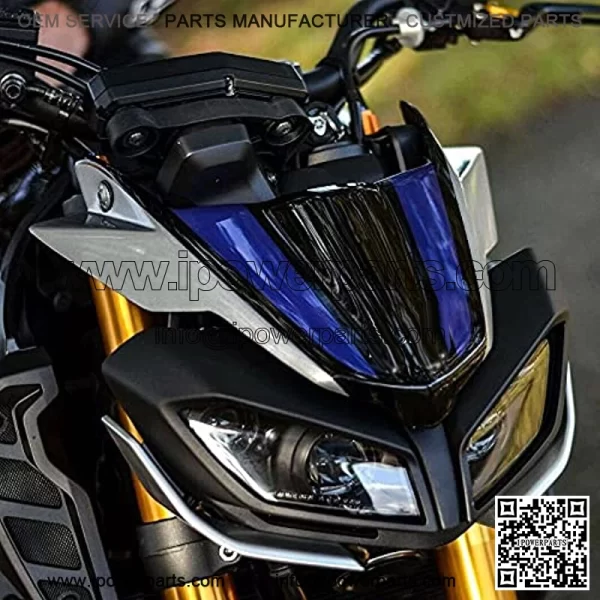 Front Nose Cone Fairing Wheel Fender Beak Extension Cover Extender Cowl for Yamaha MT09 FZ09 MT 09 FZ 09 MT-09 2017 2018 2019-20 (Color : Blue) - Image 3