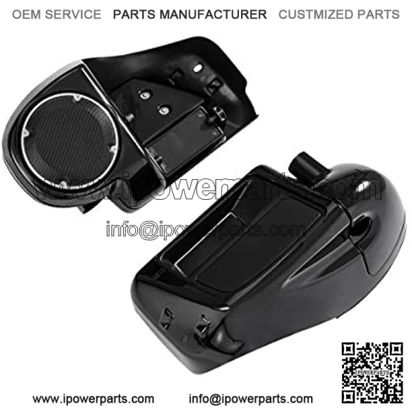 Gloss Black Lower Vented Leg Fairing w/6.5'' Speaker pod box fits for 2014-2020 Harley Davidson Touring Road King FLHR Road Glide FLTRX Street Glide FLHX Electra Glide FLHT Models