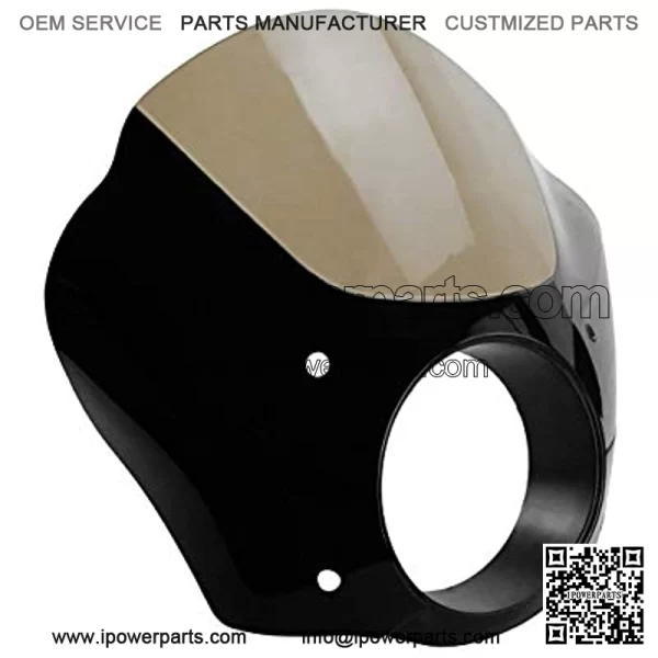 HDBUBALUS Black Headlight Gauntlet Fairing with 49 mm Trigger Lock Mounts Fit for 2018-2020 Harley Sportster 1200 883 - Image 2