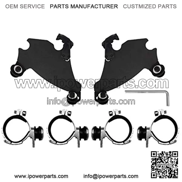 HDBUBALUS Black Headlight Gauntlet Fairing with 49 mm Trigger Lock Mounts Fit for 2018-2020 Harley Sportster 1200 883 - Image 5