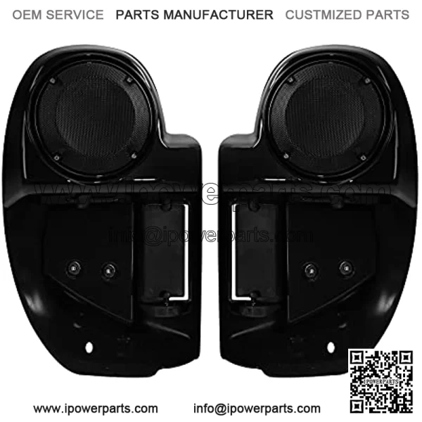 HR3 Color-Matched  & Vivid Black Vented Fairing Lowers w/ 6.5" Speaker Boxes Compatible with 2014-later Harley Road King, Road Glide, Street Glide, Electra Glide, for CVO FLHXSE