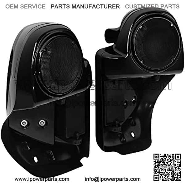 HR3 Color-Matched  & Vivid Black Vented Fairing Lowers w/ 6.5" Speaker Boxes Compatible with 2014-later Harley Road King, Road Glide, Street Glide, Electra Glide, for CVO FLHXSE - Image 2