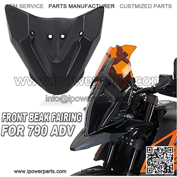 KIILING 890/390, Compatible with Adventure Motorcycle Front Wheel Fender Beak Nose Cone Guard Extension Cover Cowl Fairing 790, Compatible with Adventure ADV2019 2020 (Color : Black) - Image 2