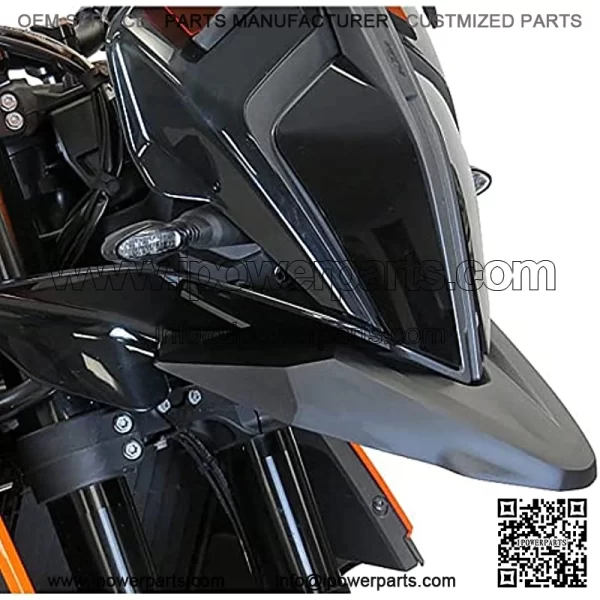 KIILING 890/390, Compatible with Adventure Motorcycle Front Wheel Fender Beak Nose Cone Guard Extension Cover Cowl Fairing 790, Compatible with Adventure ADV2019 2020 (Color : Black) - Image 4