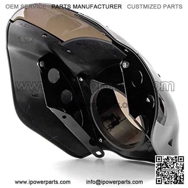 Krator JBM-6006-A NEW Black & Smoke Quarter Fairing Windshield Kit Compatible with Harley Davidson XL FXR Dyna - Image 5