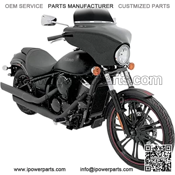 Shades MEM7151 Black Batwing Fairing fits Kawasaki VN900C Vulcan Custom 2007-2015