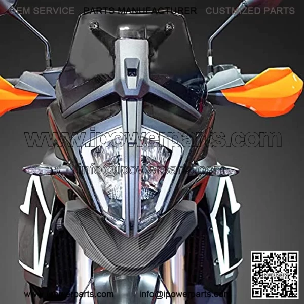 Motorcycle Front Wheel Mudguard Fit for 790 Adventure ADV 2019 2020 Accessories Motorcycle Front Wheel Fender Beak Nose Cone Guard Extension Cover Cowl Fairing?? Motorcycle Fender (Color : Black) - Image 2