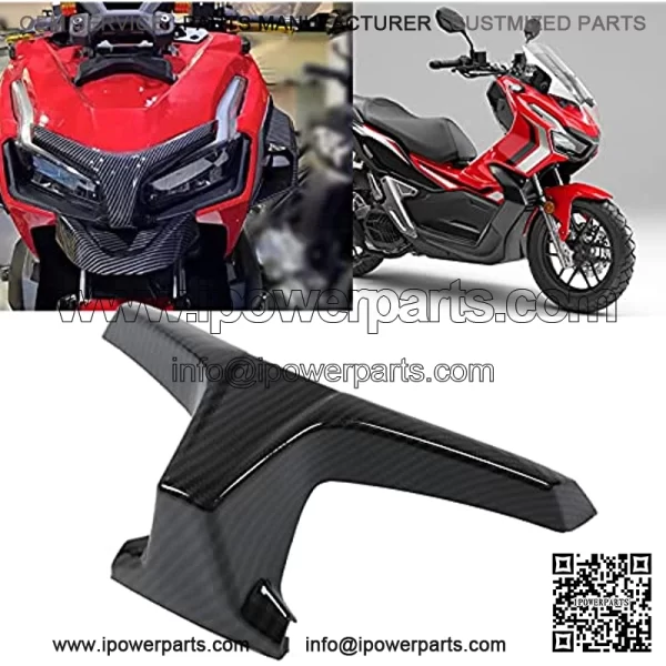 Motorcycle Headlamp Cover,Headlight Upper Cover Beak Nose Extension Fairing Carbon Fibre Style Motorbike Refitting Replacement for ADV150 20182021 - Image 4