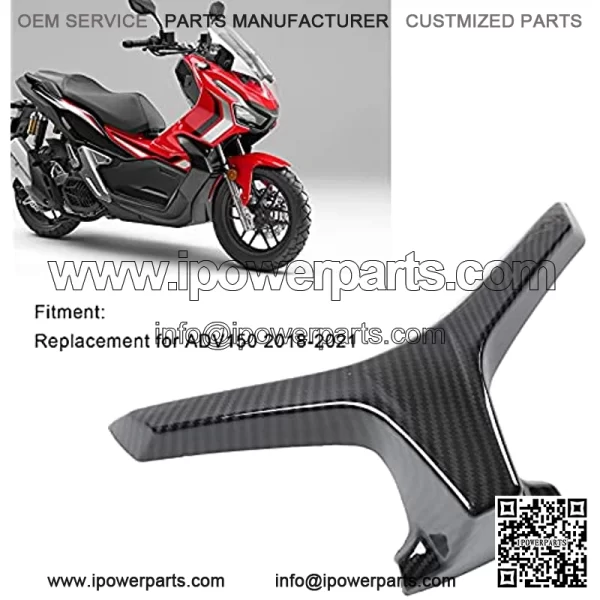 Motorcycle Headlamp Cover,Headlight Upper Cover Beak Nose Extension Fairing Carbon Fibre Style Motorbike Refitting Replacement for ADV150 20182021 - Image 5