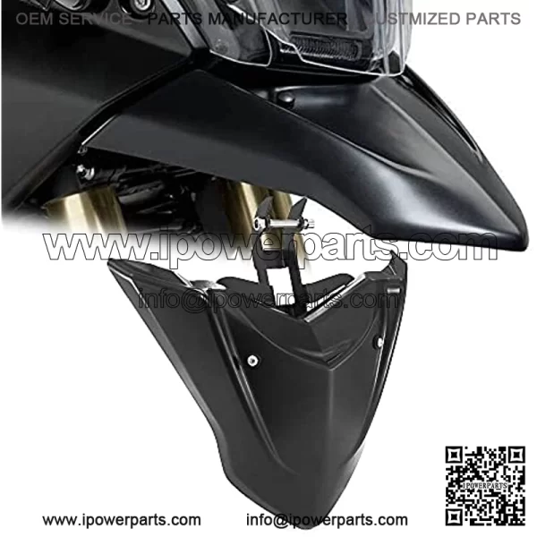 Motorcycle Front Wheel Fender Splash Mudguard Beak Nose Cone Extension Cover Cowl Fairing Black for Tenere 700 Tenere700 T7 XT700Z XTZ700 2018-2021 - Image 2