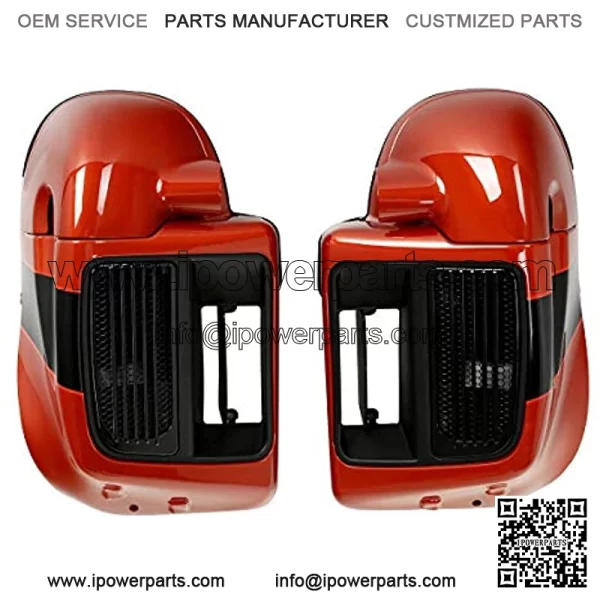 Orange/Starfire Black Lower Vented Leg Fairing W/Water-Cooled Fit For Harley Touring Road King Street Glide Road Glide Electra Glide 2014-2020