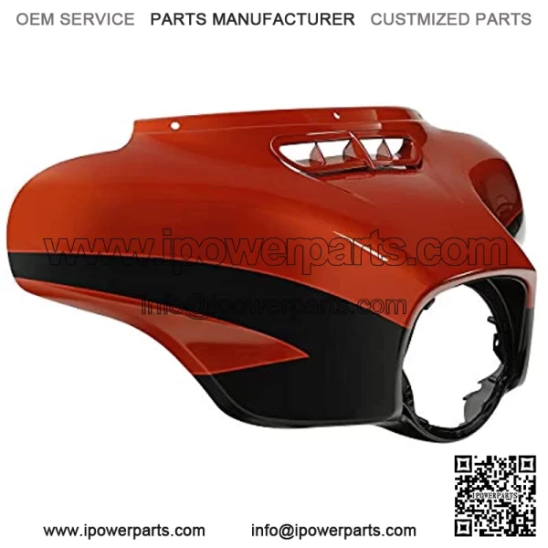 Orange/Starfire Black Outer Batwing Fairing Vent Accent Fit For Harley Electra Glide Street Glide Ultra Limited 2014-2020
