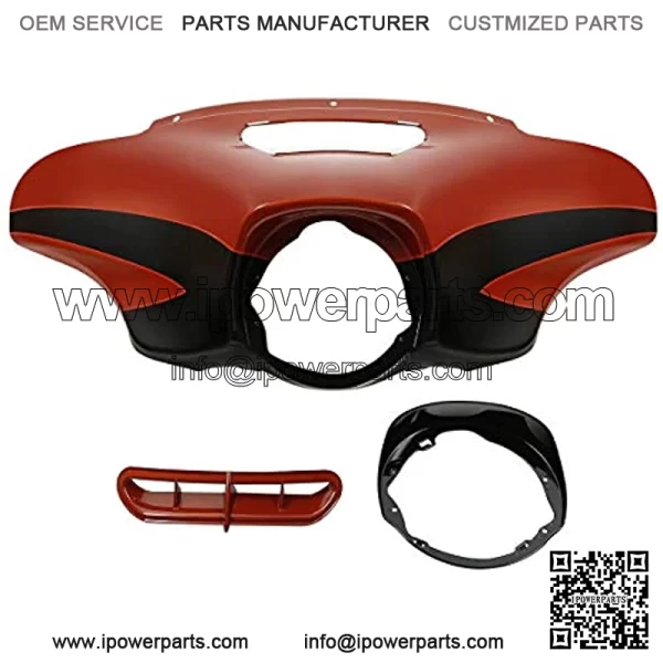 Orange/Starfire Black Outer Batwing Fairing Vent Accent Fit For Harley Electra Glide Street Glide Ultra Limited 2014-2020 - Image 2