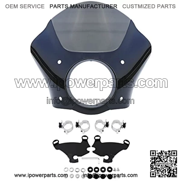 Gauntlet Fairing & Bracket Mount Fit For Harley Sportster XL883 1200 88-up (Headlight Fairing & 39mm Trigger Mount)