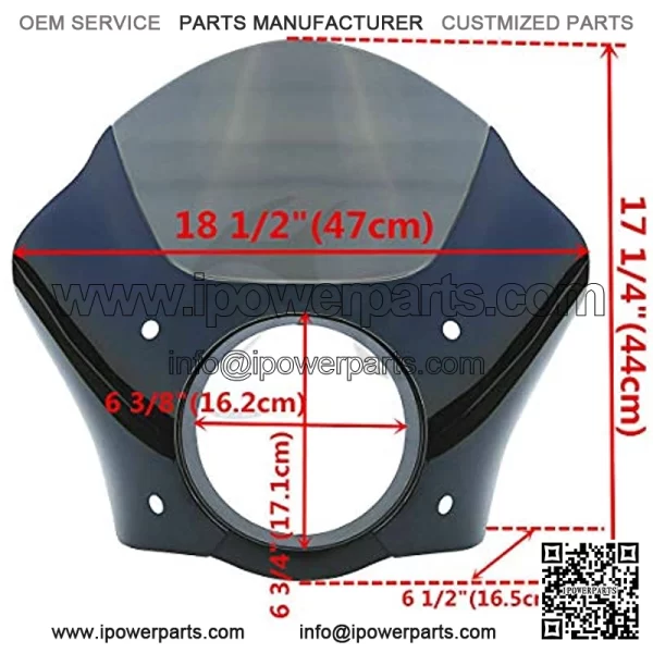 Gauntlet Fairing & Bracket Mount Fit For Harley Sportster XL883 1200 88-up (Headlight Fairing & 39mm Trigger Mount) - Image 3