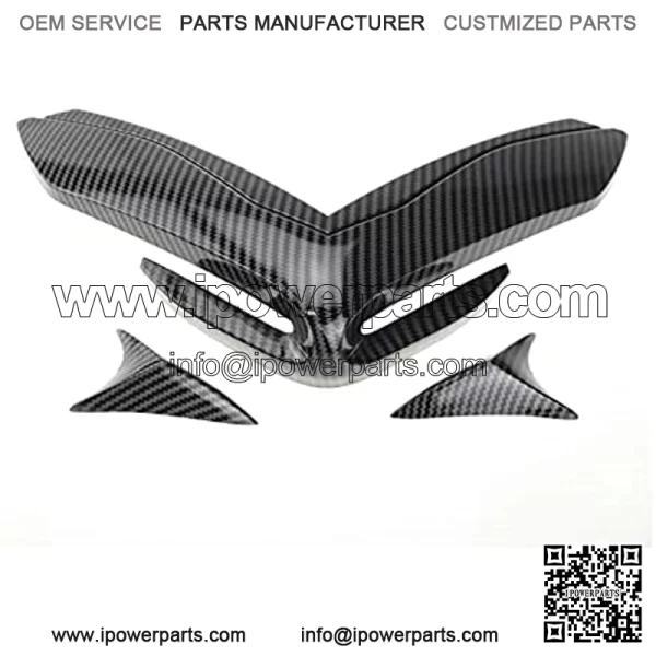 Front Fairing Aerodynamic Winglets Front Beak Nose Cone Extension Cover Extender Fit for Kawasaki Z900 Z 900 2017-2021 Fairing Cover Cowl (Color : Carbon)