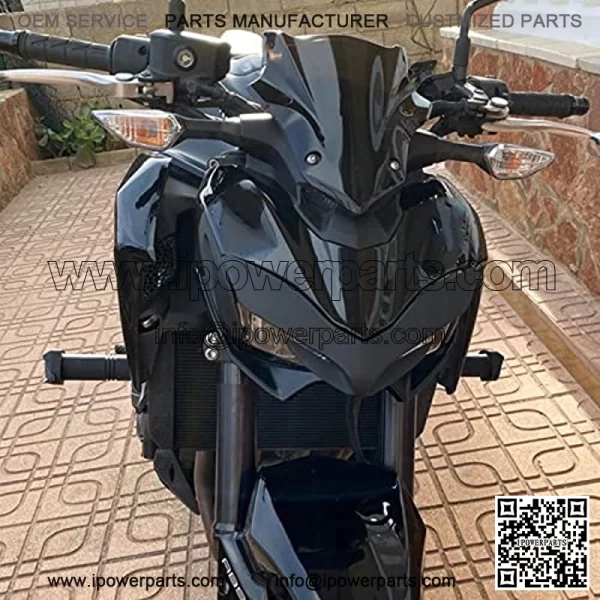 Front Fairing Aerodynamic Winglets Front Beak Nose Cone Extension Cover Extender Fit for Kawasaki Z900 Z 900 2017-2021 Fairing Cover Cowl (Color : Carbon) - Image 2