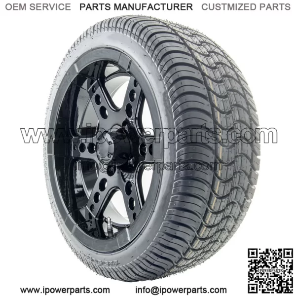 14" RX262 Black Wheels and Tires Combo