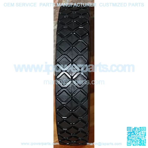 7x1.5 7" x 1 1/2" Diamond Tread Lawnmower Deck Wheel Metal Rim/Hard Rubber - Image 3