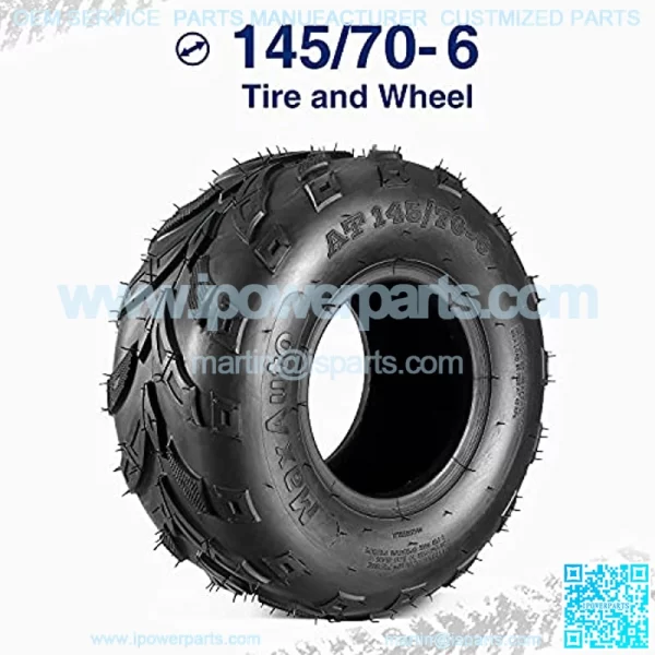 Pack of 4 Sport ATV Tires 145/70-6 145x70-6 Go-Kart, Mini Bike, ATV, Lawn Tires 145x70x6, 6PLY - Image 3