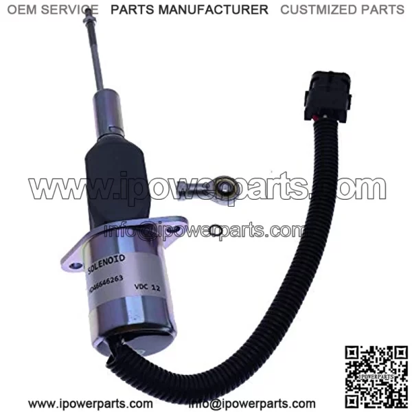 Electric Fuel Shut Off Run Solenoid RE53507 Cutoff Stop Motor for 8.1L John Deere 4555 4755 4955 4560 4760 4960 Tractors