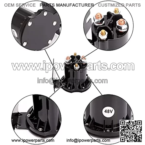 Golf Cart EZGO 48v Solenoid fit EZGO TXT Electric 2010-UP & All 48V MPT 800/1000 Models, OEM # 612711 - Image 2