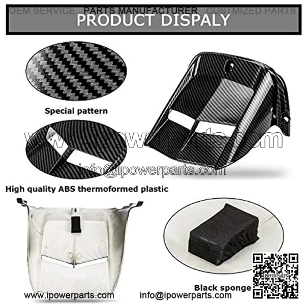 Motorcycle Rear Fender Tire Hugger Dashboard Dirtboard Catch Bumper Frame Water Shield Splash Dirt Mud Guard Apron Flares Cover Trim for YZF R6 600 2006-2020 (Carbon Fiber Color) - Image 4