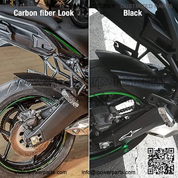 Practical Motorcycle Rear Hugger Fender for Kawasaki Versys 650 KLE650 2007-2021 2020 2019 2018 2017 2016 2015 14 13 (Color : Carbon Fiber Look) - Image 4