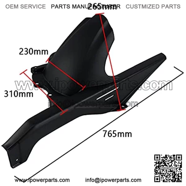for BMW F750GS F850GS Motorcycle Rear Tire Fender Hugger F750 F850 GS 18 2019 2020 Splash Guard Cover ABS Plastic Black Motorcycle - Image 4
