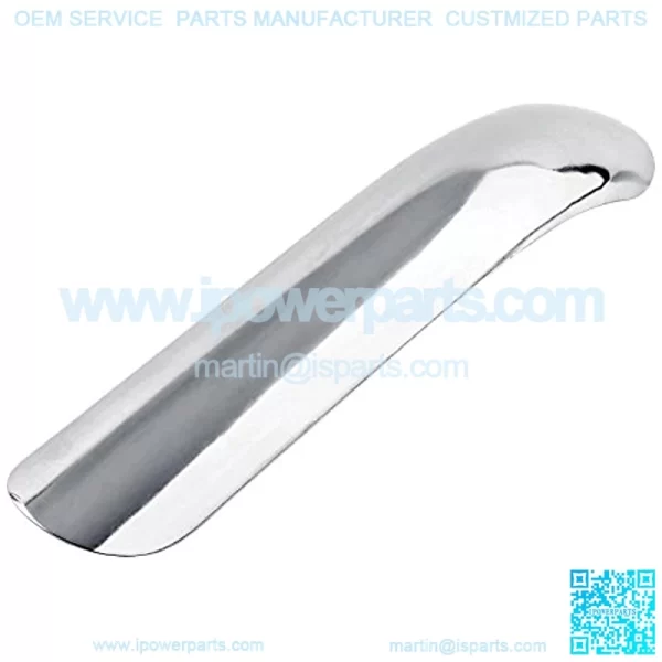 Motorcycle Exhaust Heat Shield, Steel Curve Exhaust Pipe Cover (Silver) - Image 2