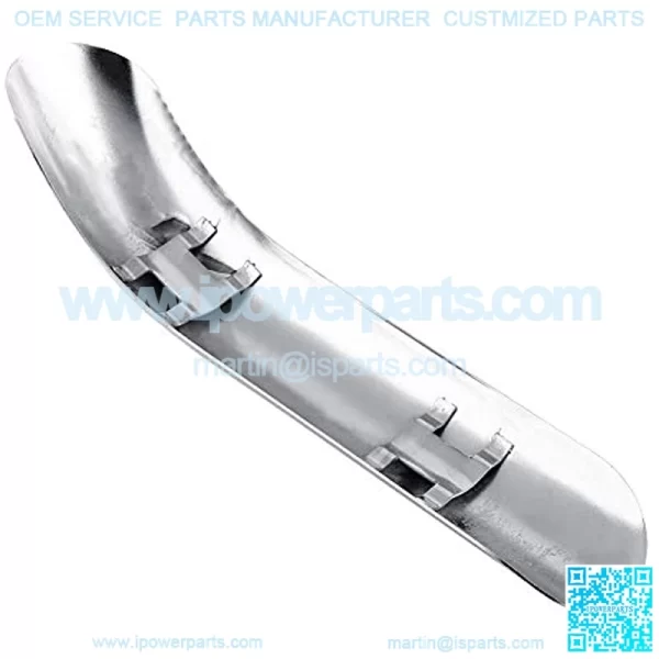 Motorcycle Exhaust Heat Shield, Steel Curve Exhaust Pipe Cover (Silver) - Image 3