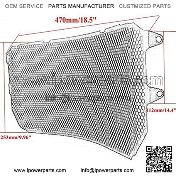 Radiator Grille Guard Oil Cooler Guard Cover Protector Replacement for Yamaha MT-10 FZ-10 2016 2017 2018 2019 - Image 5