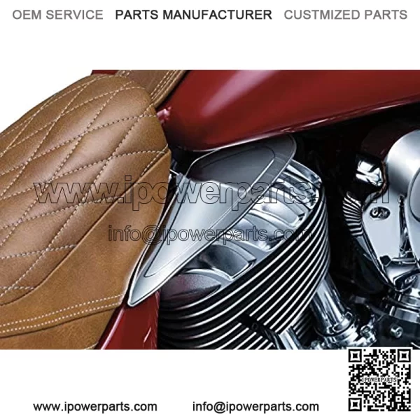 7181 Motorcycle Accessory: Heat Deflector Saddle Shields for 2014-19 Indian Motorcycles, Reflective Smoke, 1 Pair - Image 2