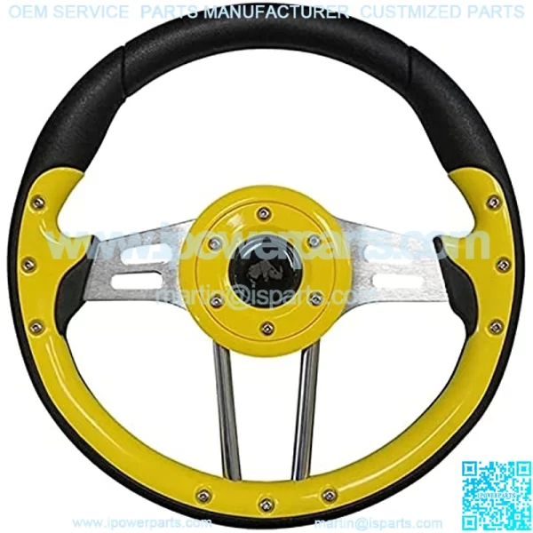 4 Golf Cart Steering Wheel (Yellow)