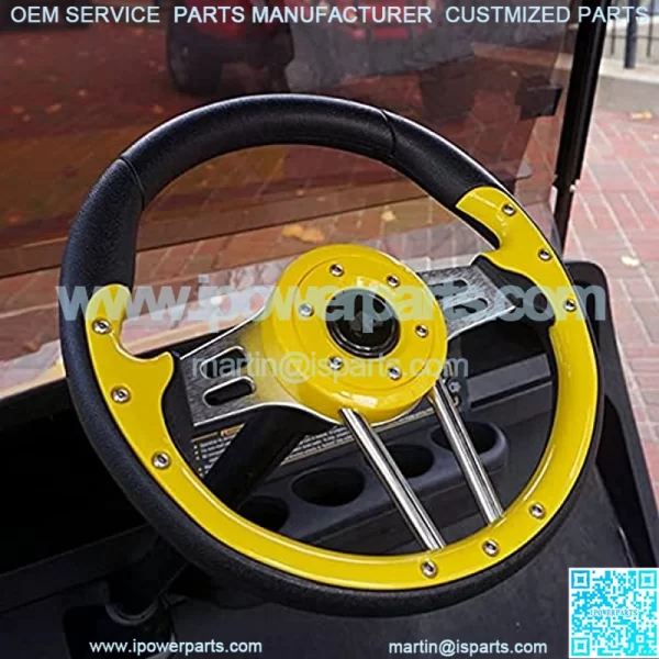 4 Golf Cart Steering Wheel (Yellow) - Image 2