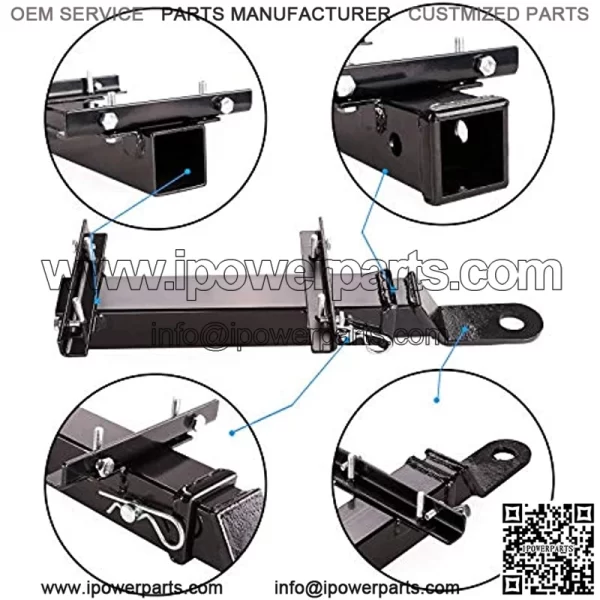 Golf Cart Universal Heavy Rear Seat Trailer Hitch with Receiver Fits Backseat Footrest - Club CAR, EZGO, Yamaha - Image 4