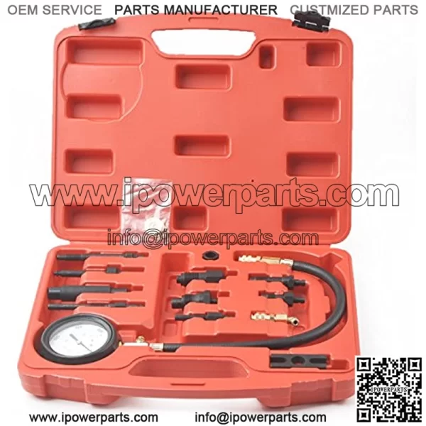 TOOLS AUTOMOTIVE 16 Pc Diesel Engine Compression Pressure Testing Kit 70 Bar Cars Vans