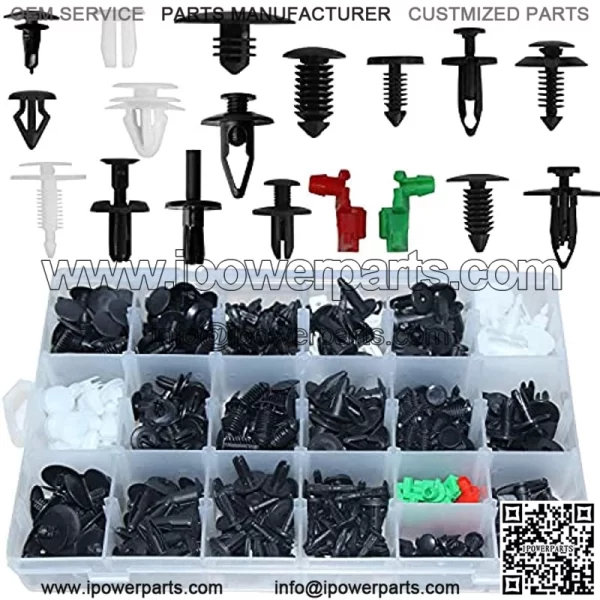 Auto Clips Car Body Retainer Assortment Clips Automotive Specialty ToolsCar Trim Fasteners Clips Tailgate Handle Rod Clip Push Rivets Plastic 19 Most Popular Sizes 425PCS Car Push Pins