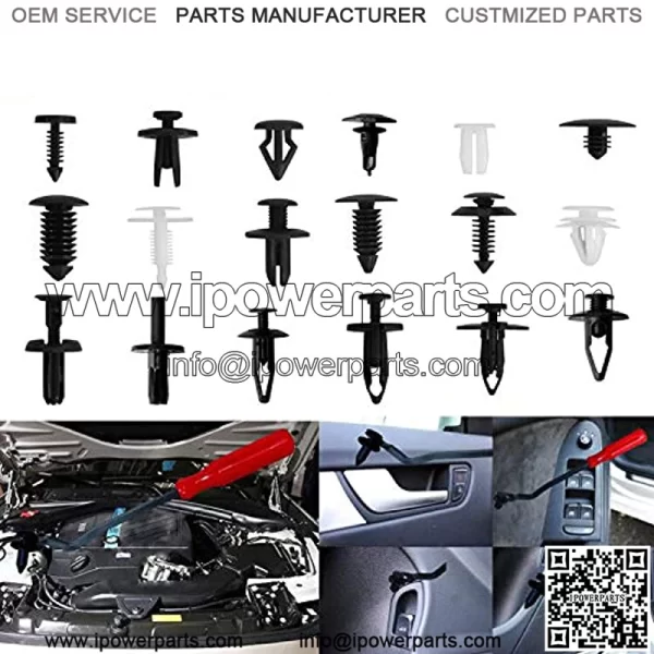 Auto Clips Car Body Retainer Assortment Clips Automotive Specialty ToolsCar Trim Fasteners Clips Tailgate Handle Rod Clip Push Rivets Plastic 19 Most Popular Sizes 425PCS Car Push Pins - Image 2
